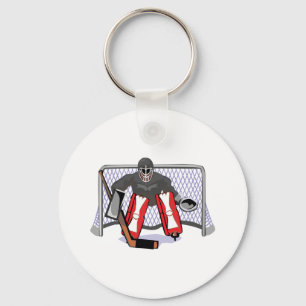 ice hockey goalie realistic vector illustration key ring