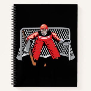 Ice Hockey Goalie Spiral Notebook