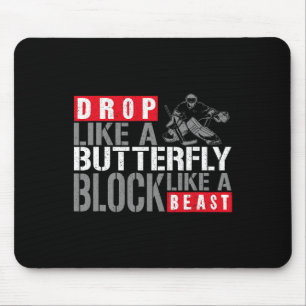 Ice Hockey Goalie Vintage Goalkeeper Drop Like A B Mouse Mat