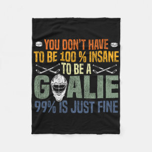 Ice Hockey Goalie Vintage Goalkeeper Retro You Don Fleece Blanket