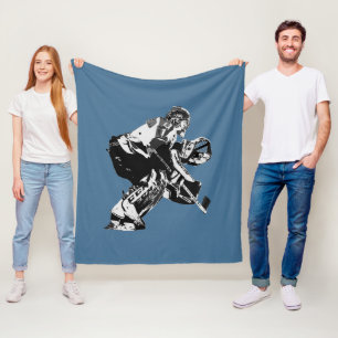 Ice Hockey Goalie - Winter Sports Fleece Blanket