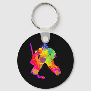 Ice Hockey Goalkeeper For Boys And Children Key Ring