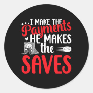 Ice Hockey Goalkeeper Mom Of An Ice Hockey Keeper Classic Round Sticker
