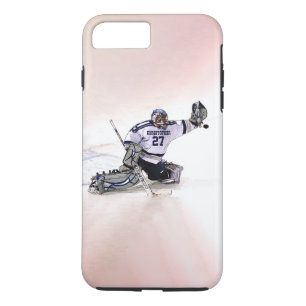 Ice Hockey Goalkeeper With Your Name Drawing iPhone 8 Plus/7 Plus Case