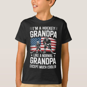 Ice Hockey Grandpa Like A Normal Grandpa Except Mu T-Shirt