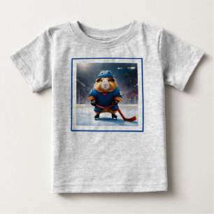 Ice Hockey Guinea Pig, Baby T-Shirt
