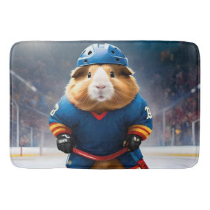 Ice Hockey Guinea Pig, Bath Mat