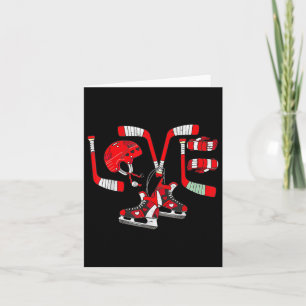 Ice Hockey Heart Valentines Day Love Gifts Boys Gi Card