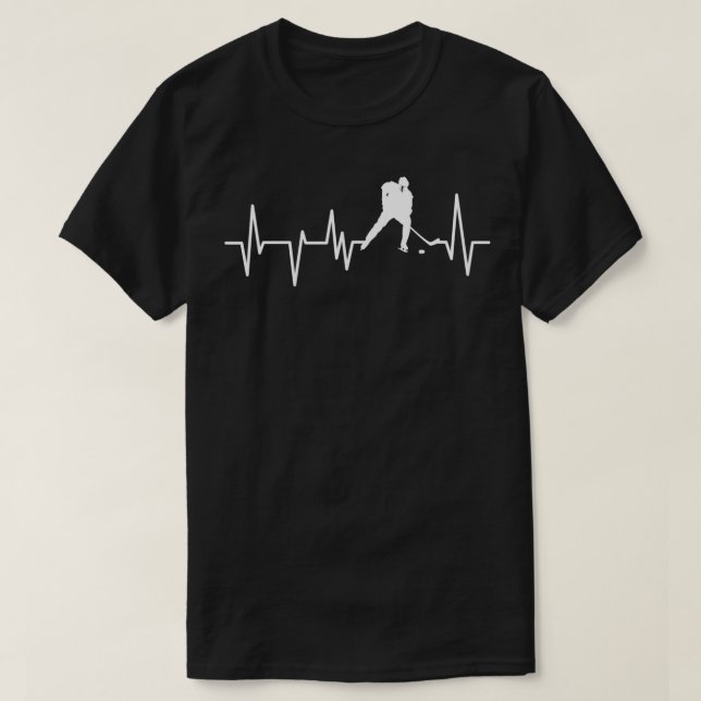 Ice Hockey Heartbeat Classic TShirt (Design Front)