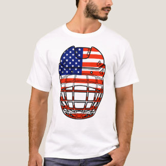 Ice Hockey Helmet - USA T-Shirt