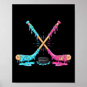 Ice Hockey Ice Cream Drip Sport Players Sprinkle G Poster