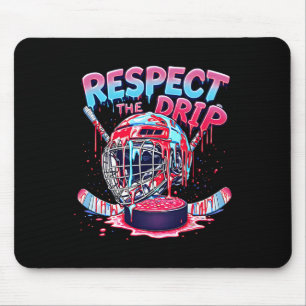Ice Hockey Ice Cream Drip With Sprinkles Game Day Mouse Mat
