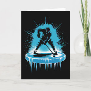 Ice Hockey Illustration Graphic _1 Card