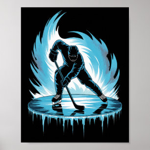 Ice Hockey Illustration Graphic Poster
