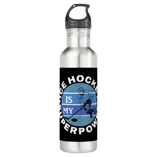 Ice Hockey Is My Superpower 710 Ml Water Bottle (Front)