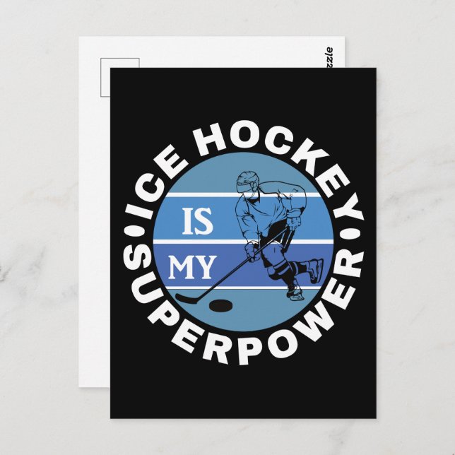 Ice Hockey Is My Superpower Postcard (Front/Back)