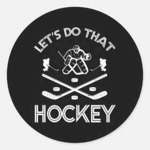 Ice Hockey Jersey Penalty Box Puck Wintersport Str Classic Round Sticker