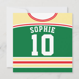 Ice Hockey Jersey Themed Party Invites Template