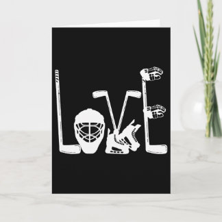 Ice Hockey Love Funny Hockey Valentine's Day Men W Card