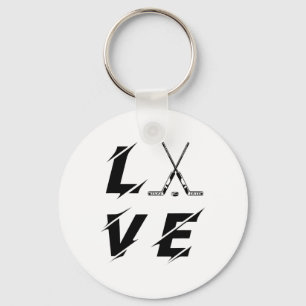 Ice Hockey Love Sticks Funny Ice Hockey Player Gif Key Ring