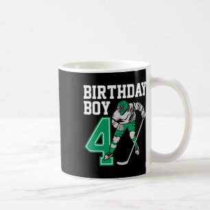 Ice Hockey Lovers Kids 4th Hockey Birthday Boy Pla Coffee Mug