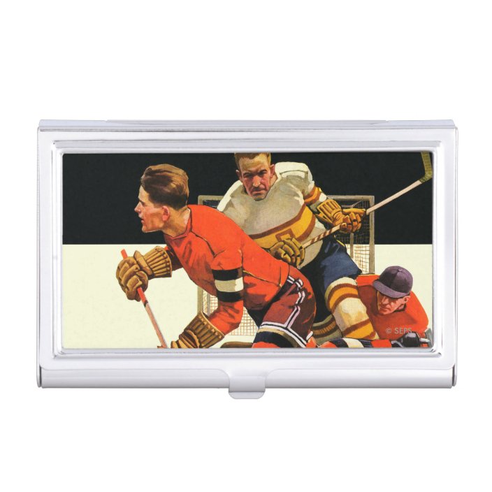 Ice Hockey Match Business Card Holder Zazzle.co.uk