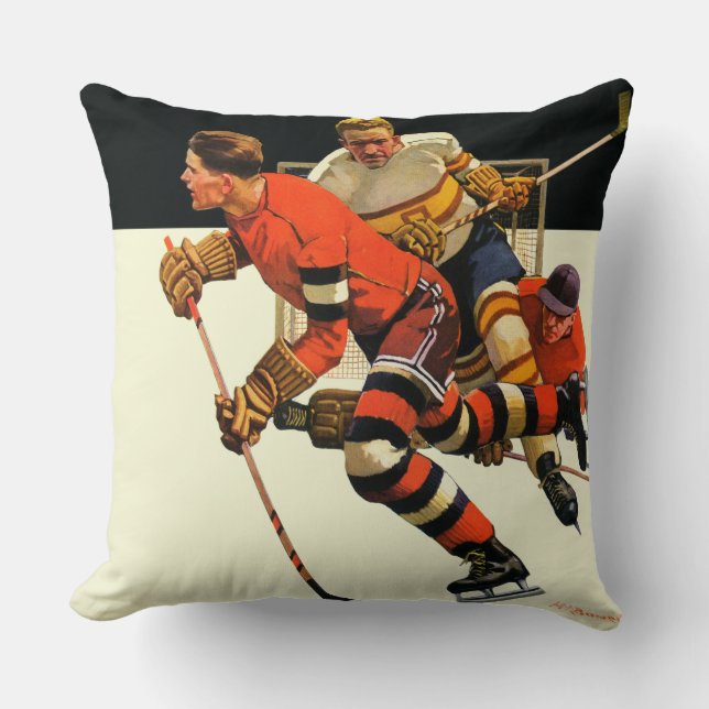 Ice Hockey Match Cushion (Front)
