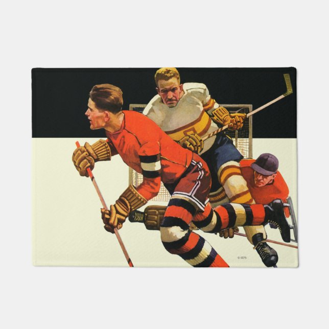Ice Hockey Match Doormat (Front)