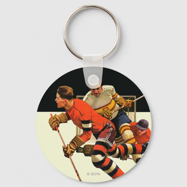 Ice Hockey Match Key Ring (Front)
