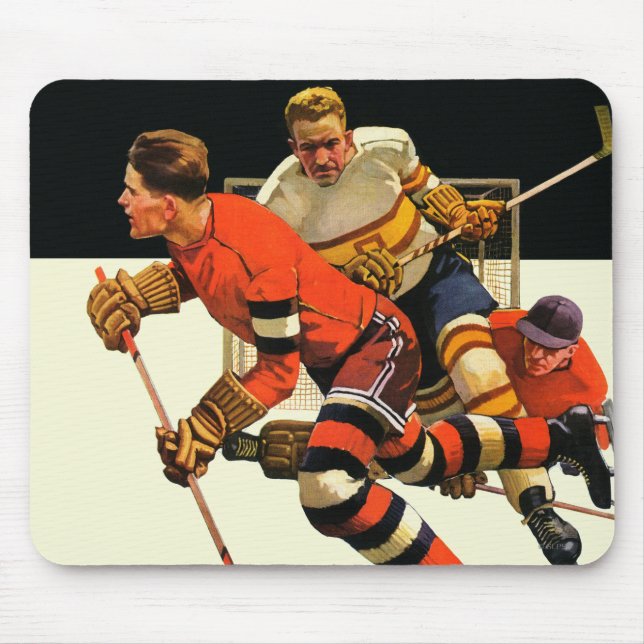 Ice Hockey Match Mouse Mat (Front)