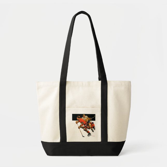 Ice Hockey Match Tote Bag (Front)
