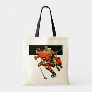 Ice Hockey Match Tote Bag