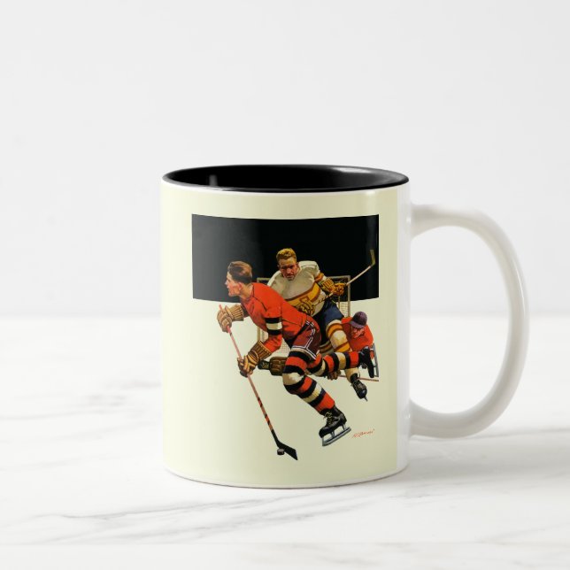 Ice Hockey Match Two-Tone Coffee Mug (Right)