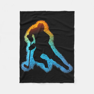 Ice Hockey Men Kids Youth Present For Hockey Playe Fleece Blanket