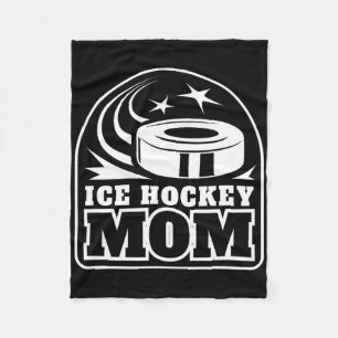 Ice Hockey Mom - Funny Hockey Mom  Fleece Blanket