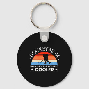 Ice Hockey Mom Player Goalie Skater Team Puck Goal Key Ring