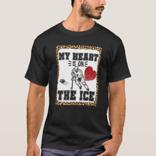 Ice Hockey My Heart Is On The Field Player Team T-Shirt