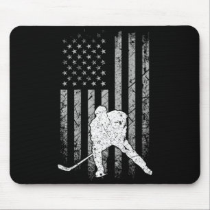 Ice hockey patriotic american flag hockey player o mouse mat
