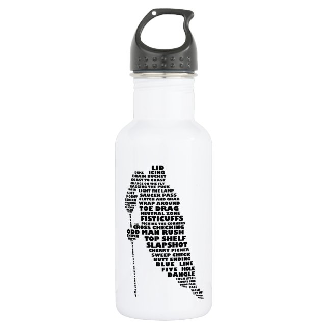 Ice Hockey Player 532 Ml Water Bottle (Front)