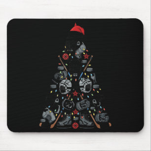 Ice Hockey Player Christmas Tree Xmas Funny Boys K Mouse Mat