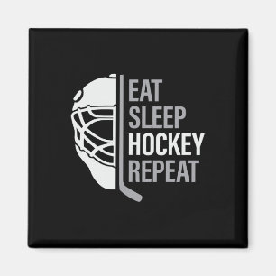Ice Hockey Player Eat Sleep Hockey Repeat Mens And Magnet