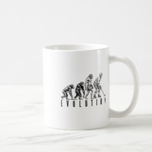 Ice Hockey Player Evolution Funny Man Ape Caveman Coffee Mug