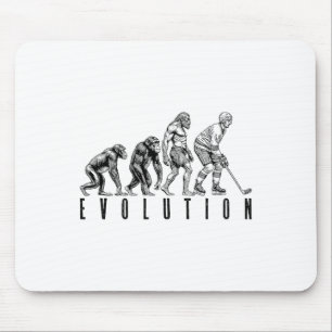 Ice Hockey Player Evolution Funny Man Ape Caveman Mouse Mat