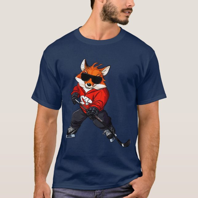Ice hockey player Fuchs T-Shirt (Front)