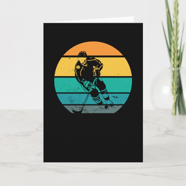 Ice Hockey | Player Gift Idea Retro Card (Front)