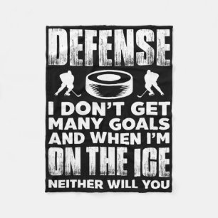 Ice Hockey Player Goalie Defense I Don't Get Many Fleece Blanket
