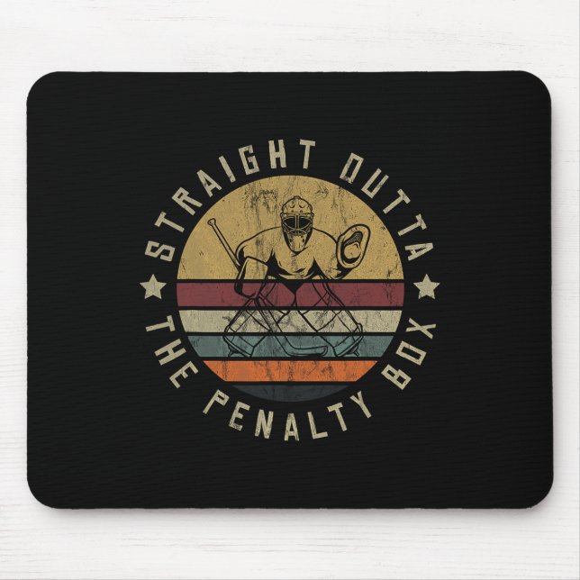 Ice Hockey Player Goalie Jersey Puck Face Mask Tea Mouse Mat (Front)