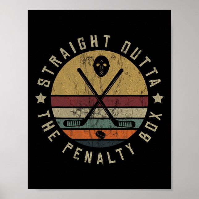 Ice Hockey Player Goalie Puck Face Mask Team Outfi Poster (Front)