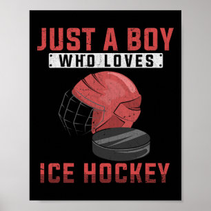 Ice Hockey Player Ice Hockey Fan Goalie Boys Ice H Poster
