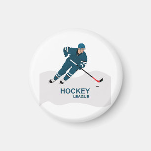 Ice hockey player in action magnet